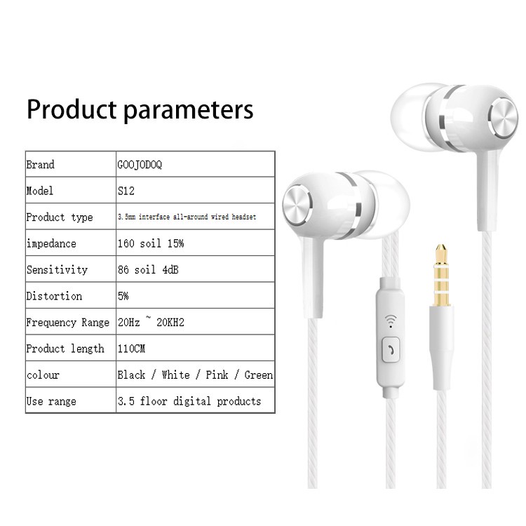Headset Earphone Stereo Kabel 3.5mm Kualitas Tinggi Warna Macaron Dengan Mic