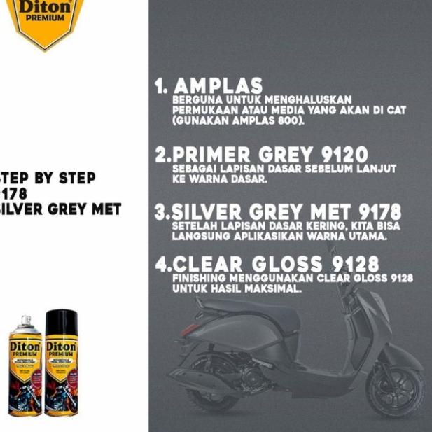 ◊ CAT SEMPROT DITON PREMIUM 9178 SILVER GREY MET ۩