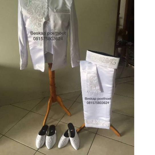 Best Seller Barang READY bukan PO Jas putih akad nikah/ jas mc modern / baju pengantin sunda muslim 