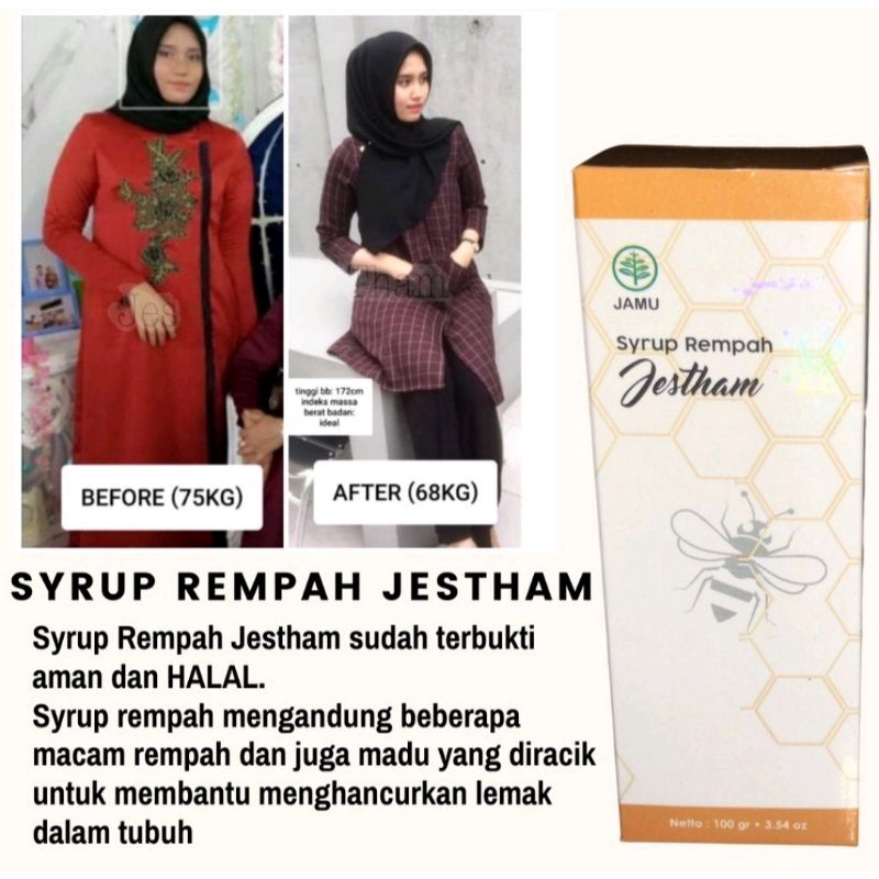 syrup rempah jestham melangsingkan perut buncit madu etham READY SIAP KIRIM