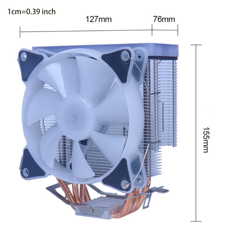 Bt CPU Radiator Sangat Tenang Untuk Case Fan 4pipa Panas Silent PC Cooling Pendingin 12V-