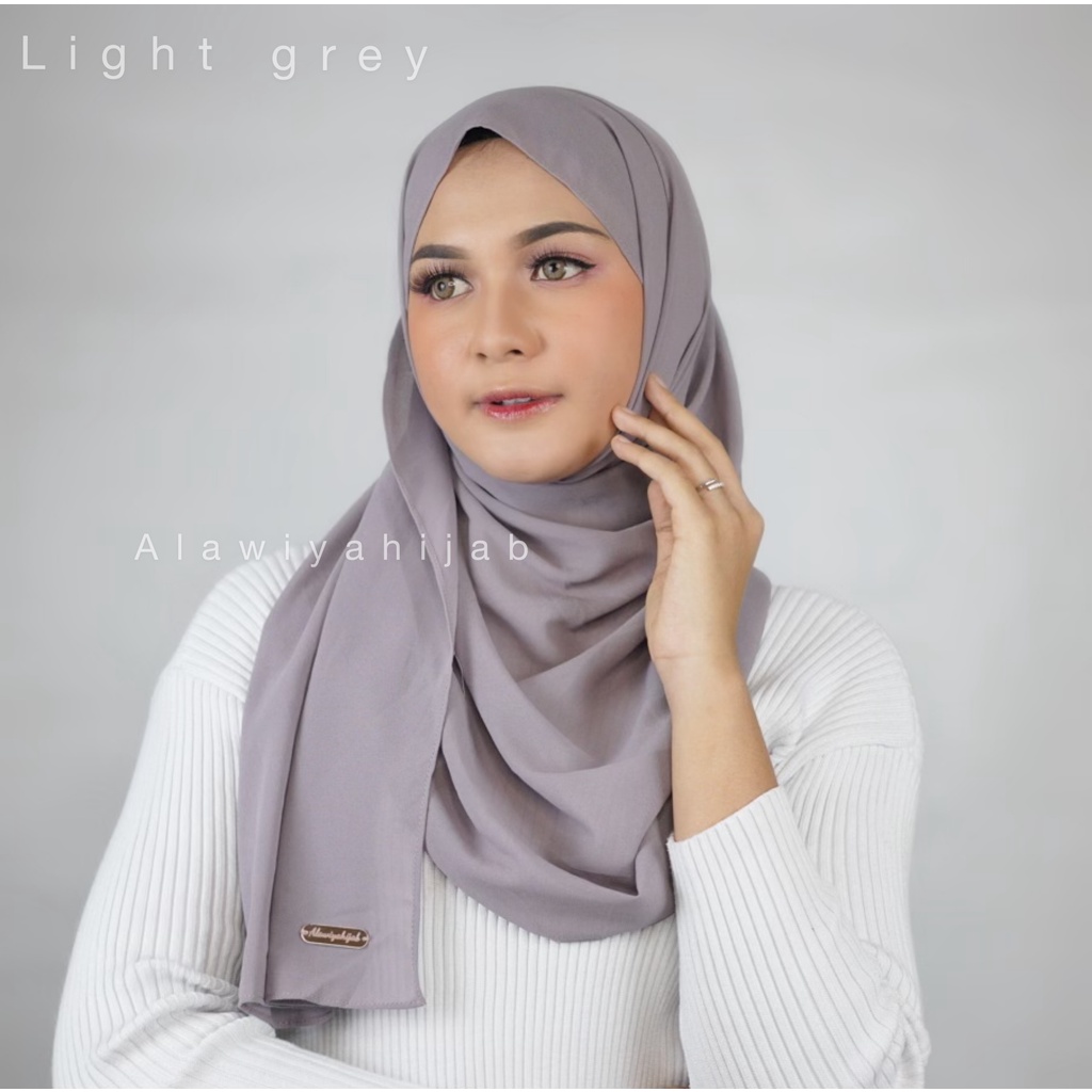 PASHMINA PANJANG EXCLUSIVE ALAWIYAHIJAB 185x75 cm-Light Gray