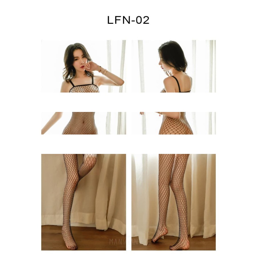 LFN kostum lingerie body suit stocking fishnet full badan