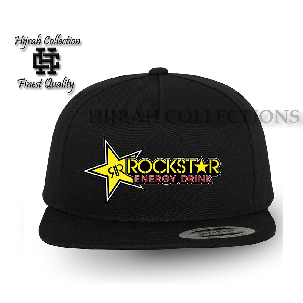 Topi Snapback Full Bahan premium ROCKSTAR topi racing Standar distro topi motor