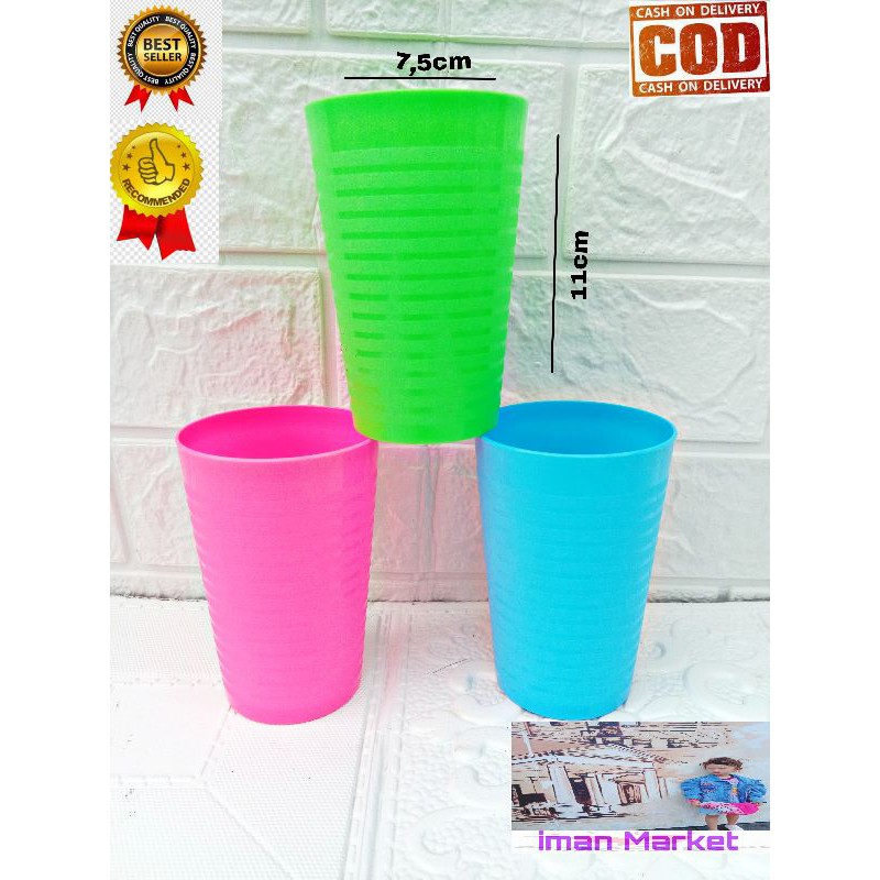 GELAS ULIR 350ML PLASTIK / GELAS PLASTIK / GELAS KECIL MURAH