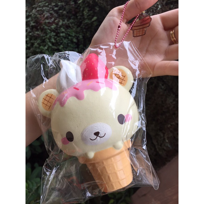 Squishy yummibear ice cone strawberry pink 2017 (rare)