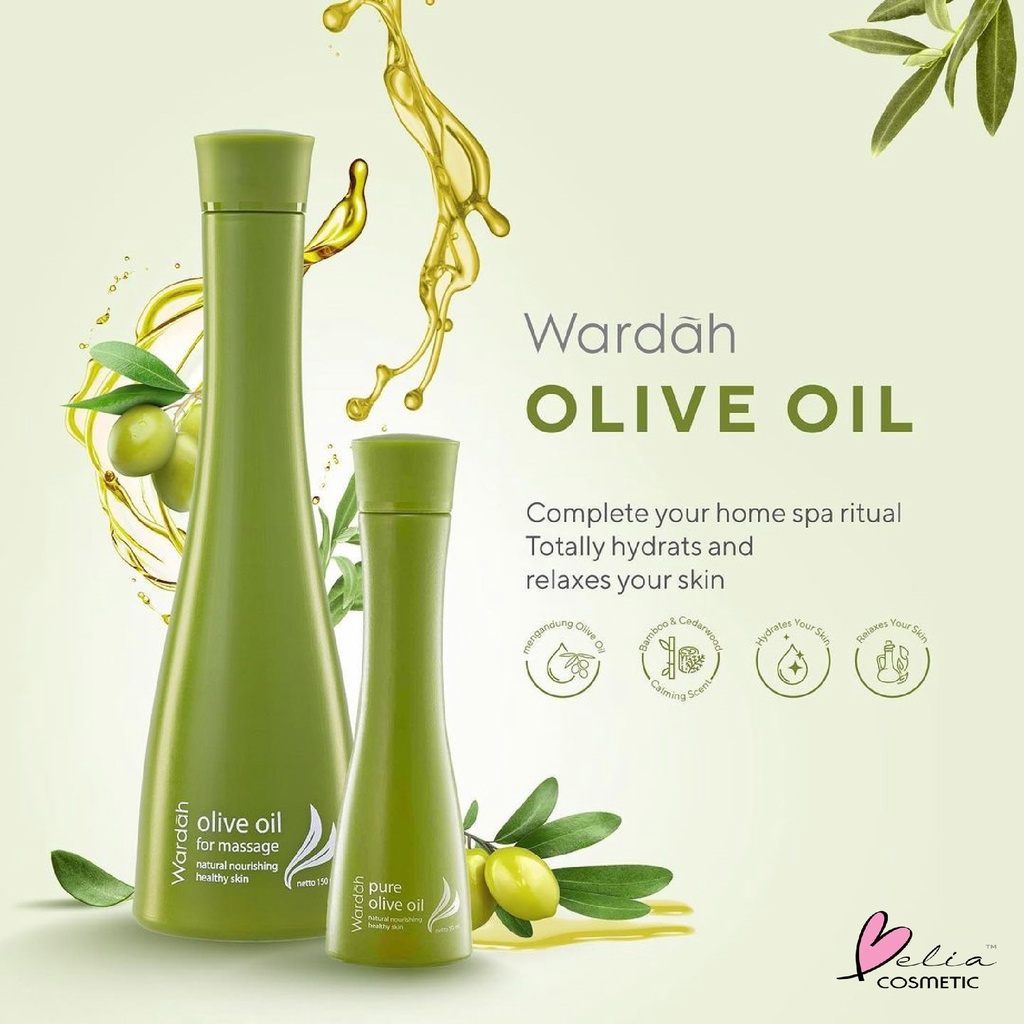 ❤ BELIA ❤ Wardah Pure Olive Oil | Minyak Zaitun 50ml (✔BPOM)