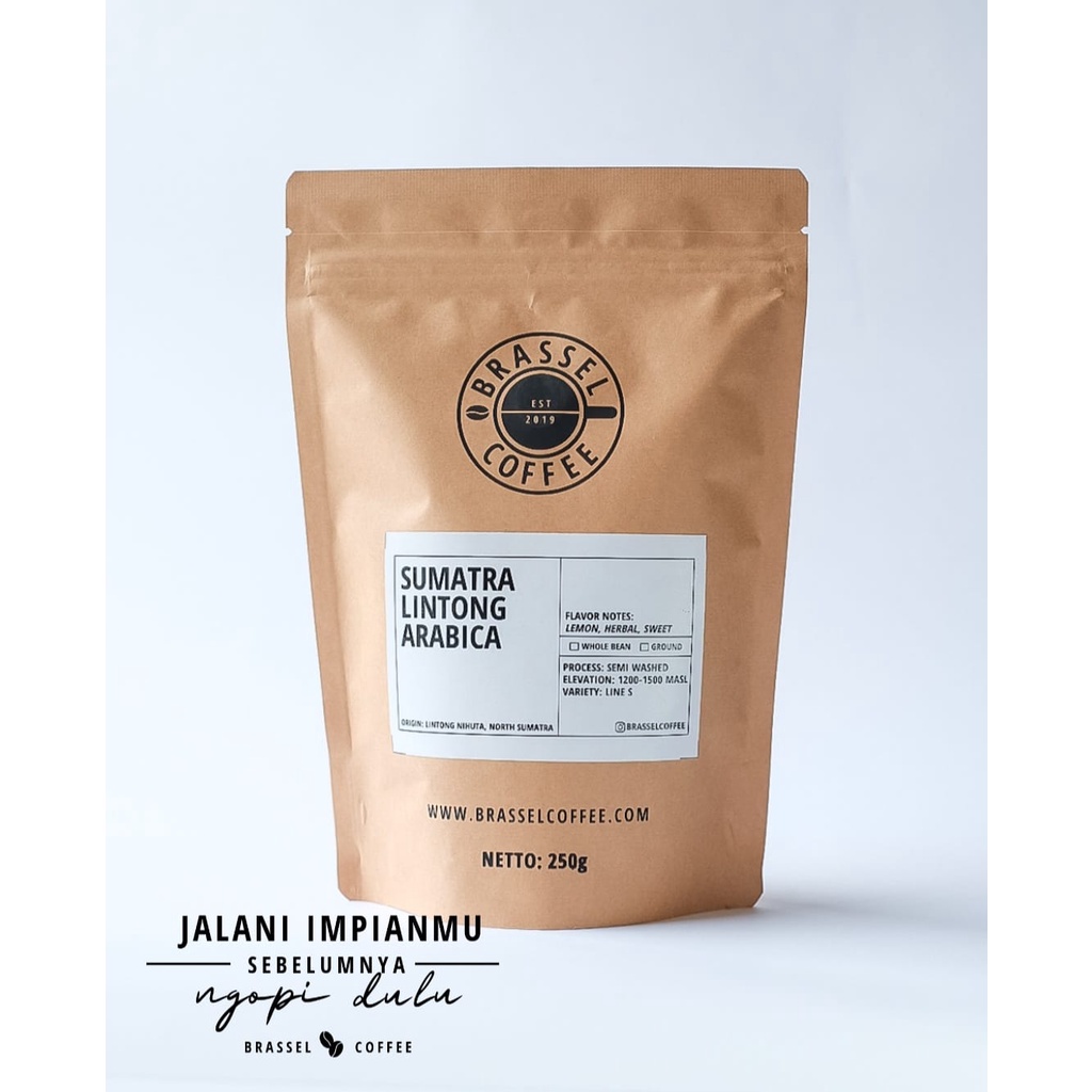 

BRASSEL COFFEE Kopi Sumatra Lintong Arabica 250 gram