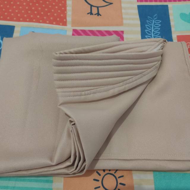 Preloved ZR jilbab pastan warna cream condition 98%