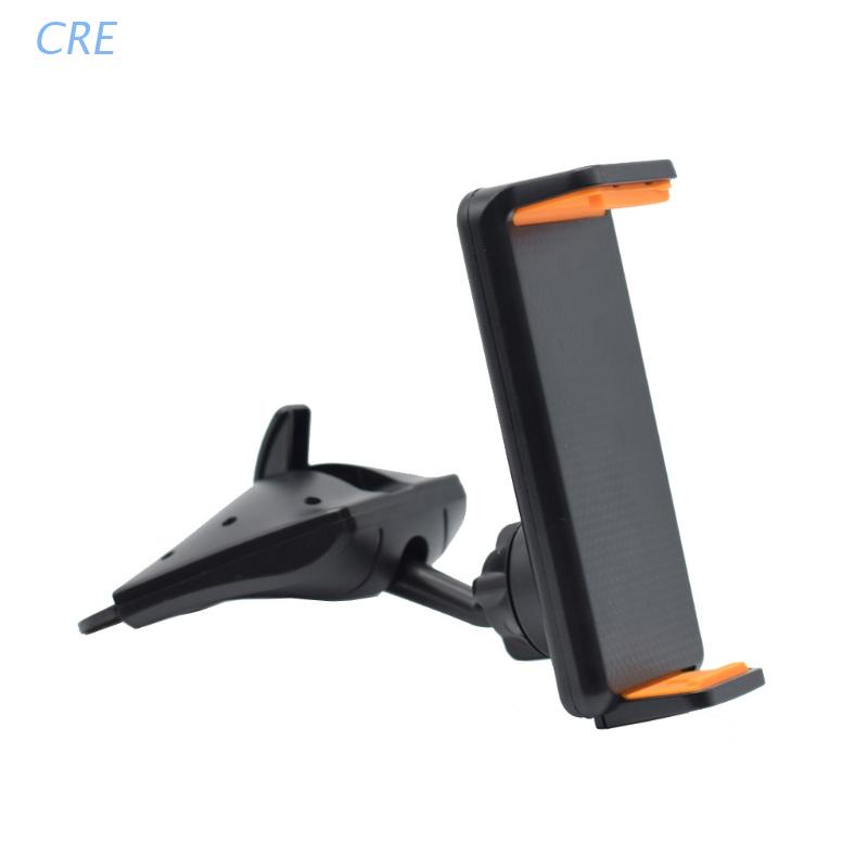 Cre Stand Holder Handphone / GPS Universal Rotasi 360 Derajat Untuk Slot CD Mobil