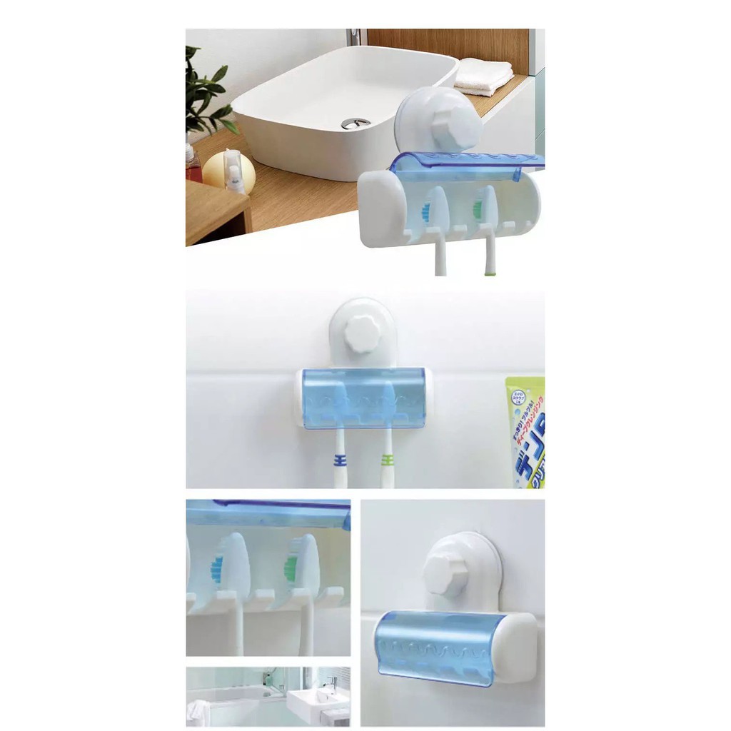 Bear Rak Gantung Tempat Sikat Gigi Organizer - Toothbrush Holder Rak Sikat Gigi Gantung - Gantungan Gosok Gigi Dinding - Wadah Sikat Gigi - Tootbrush Holder - Sikat Gigi Holder