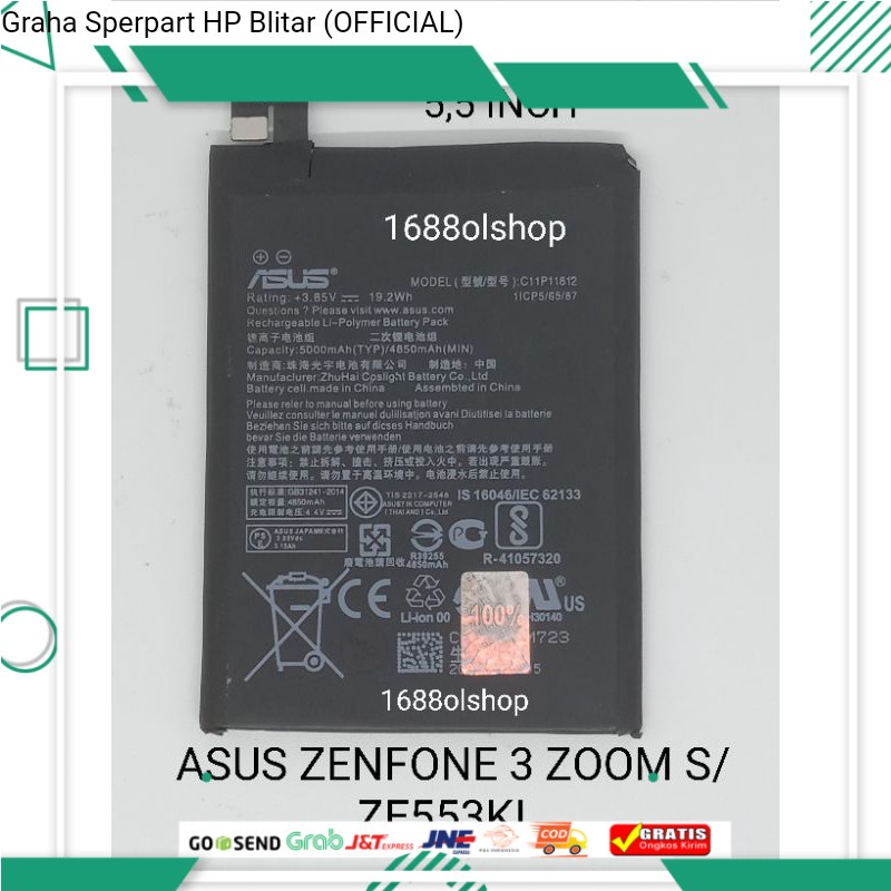 Baterai Asus Zenfone 4 Max pro 5,5 INCH ZC554KL Asus Zenfone 3 Batre Batere Battery