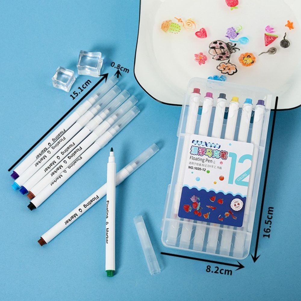 [Elegan] Set Pena Lukisan Air 12warna Anak Doodle Edukasi Dini Fancy Marker Pen