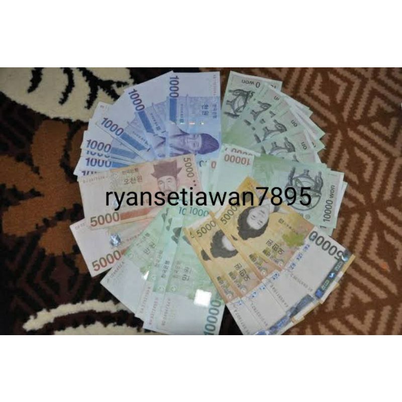 Won 1000 5000 Won Korea Selatan Kpop Bukan Usd Dolar Dollar Amerika Singapore Euro Riyal Dinar Shopee Indonesia