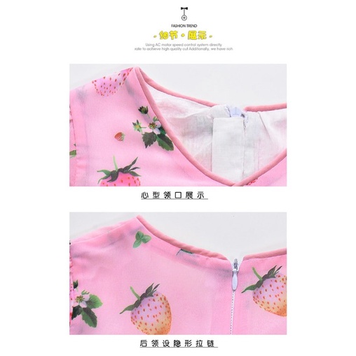 Promo !! Dress anak perempuan import/ dress cute/ Dress strawberry tiffany girl  uk 1-2th