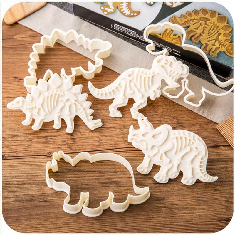 3 Pcs Cetakan Kue / Biskuit / Pastry / Fondant Bentuk Dinosaurus Untuk Dapur