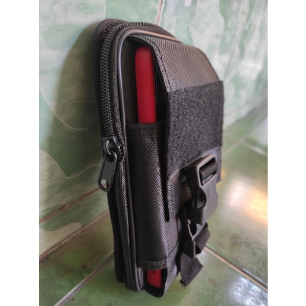 Sarung hp, resleting, dua slot