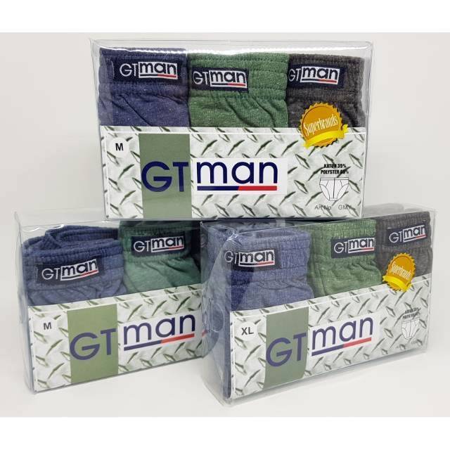 Celana Dalam Pria GT Man isi 3 Celana Dalam Segi Tiga Pria GMY | GMX | GMN | CHAMPIRO CD