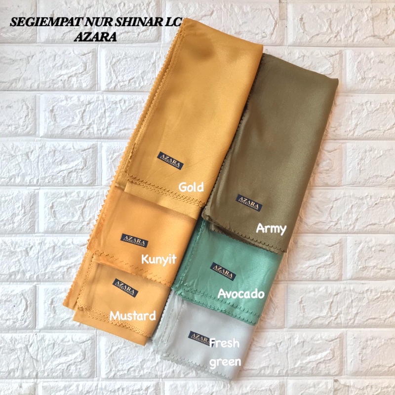 SEGIEMPAT AZARA NUR SHINAR LUXURY LASER CUT / HIJAB JILBAB SINAR PLAIN LC