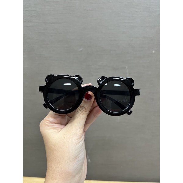 Kacamata anak/Kacamata Vintage 1-7 tahun-BEAR BLACK