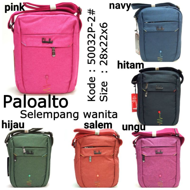 TAS FASHION SELEMPANG SLING BAG WANITA PALOALTO 50032P-2# Terbaru 6Warna sesuai digambar