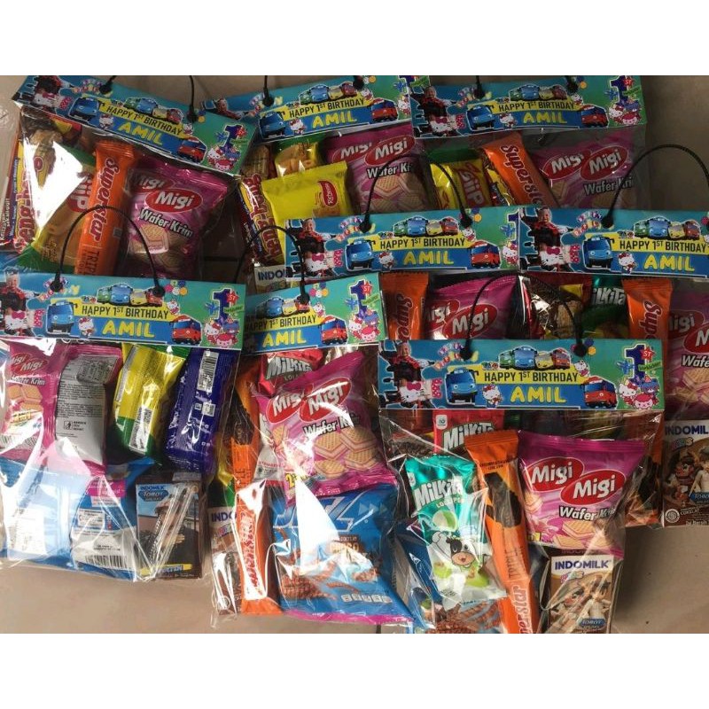 

uk.25x35 plastik label bingkisan snack custom