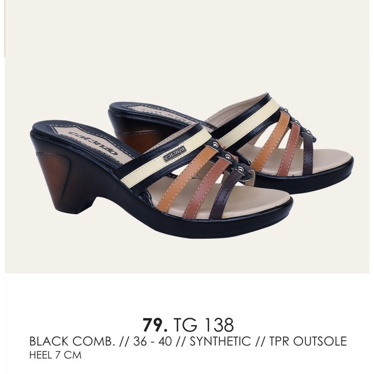 Catenzo Sandal Selop Ibu ibu Murah TG 138 Hitam Kom Catenzo Sandal Selop Ibu ibu Murah TG 138 Hitam Kom