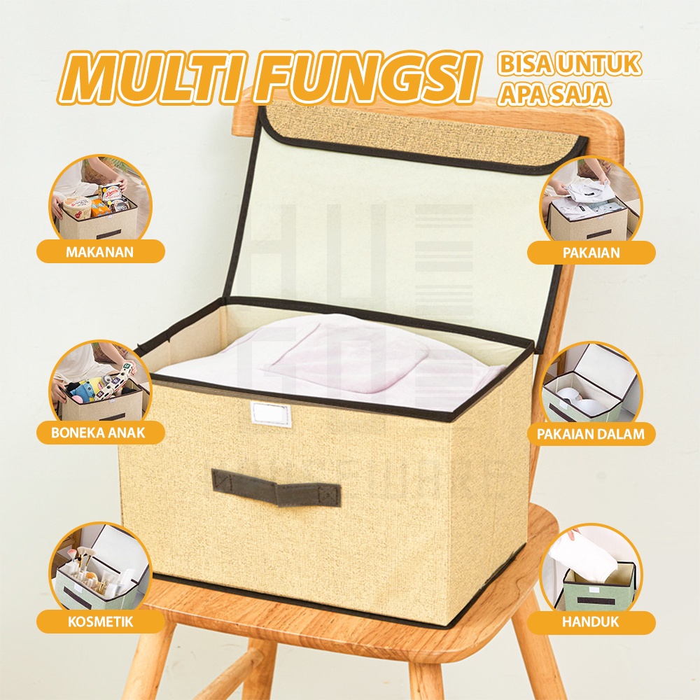 HUGO Storage Box 2in1 Organizer Tempat Penyimpanan Baju Mainan Dokumen