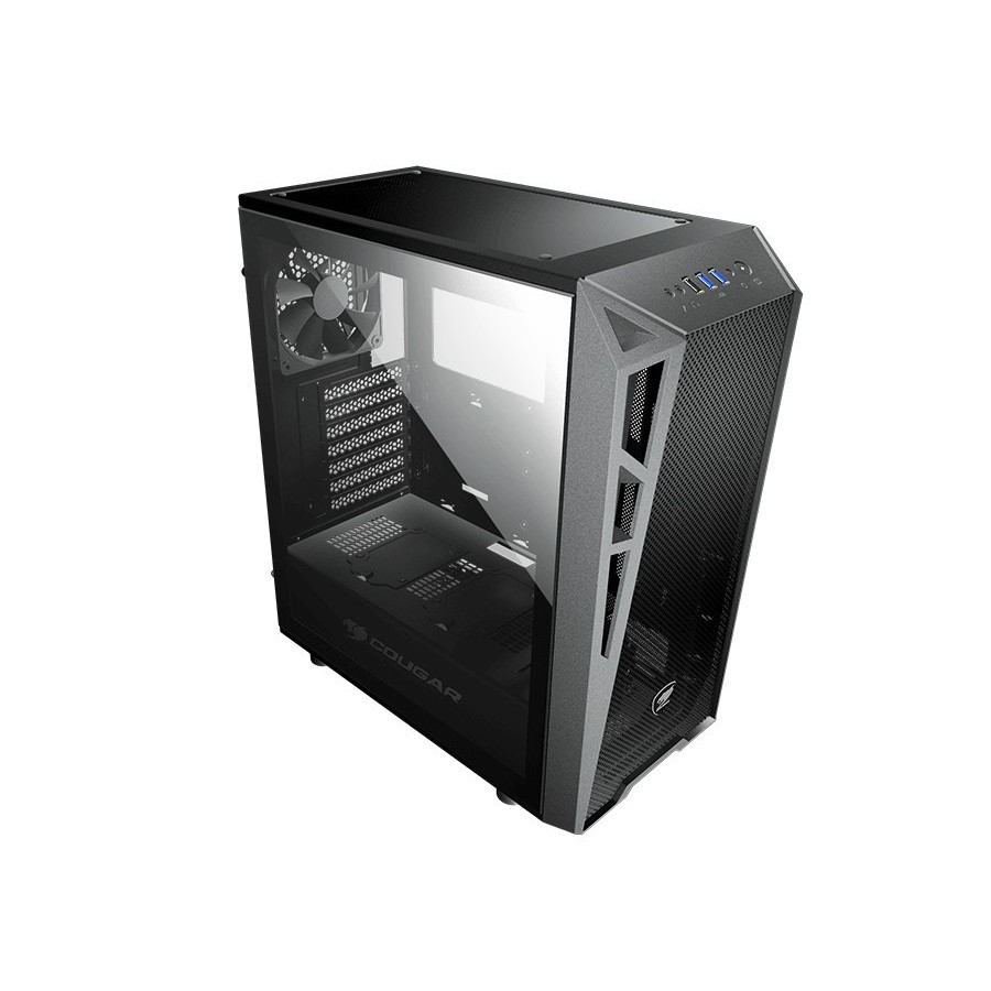 Cougar PC Case Turret Mesh Mid Tower Pro Cooling Compact Tempered Glass