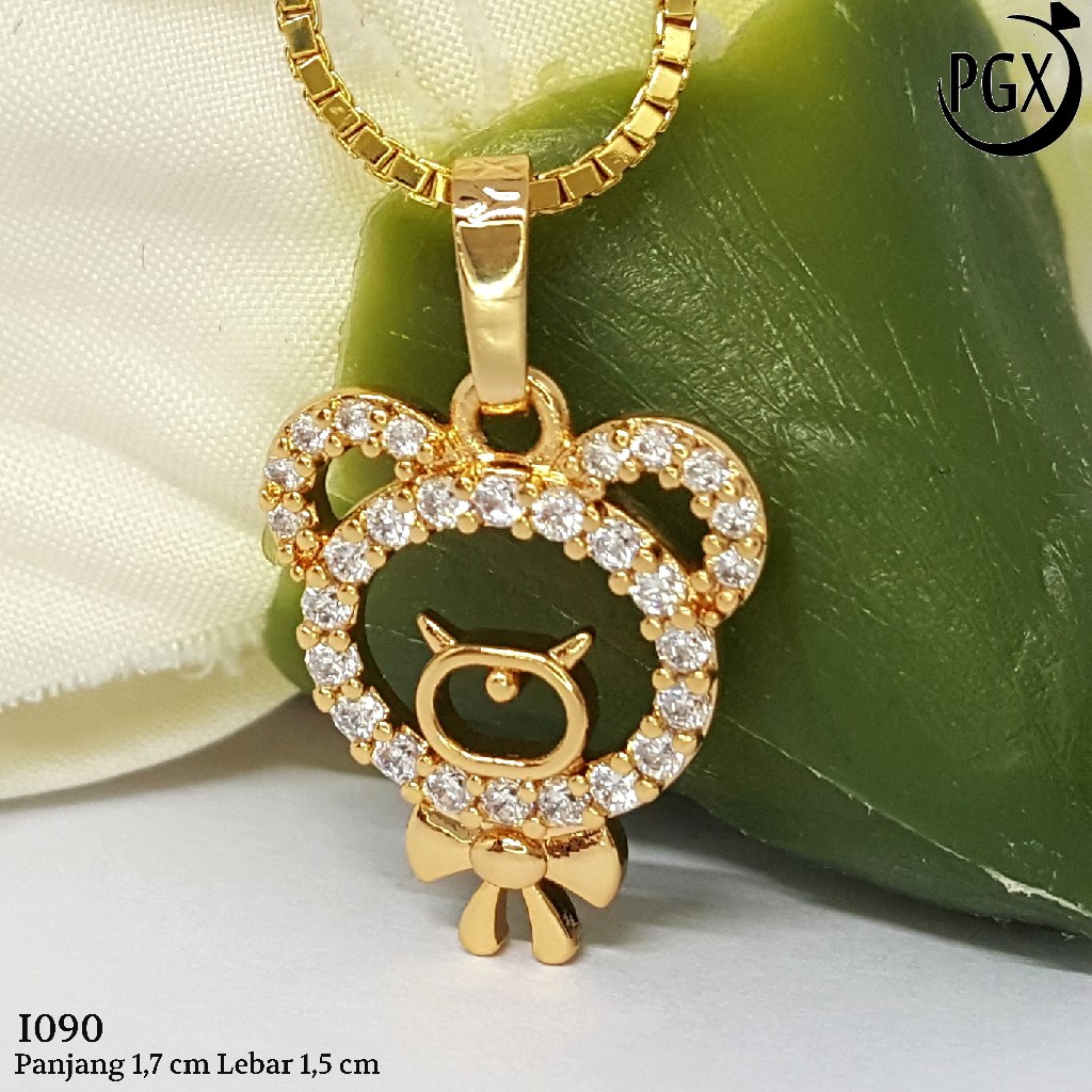 PGX Liontin Kalung Xuping Wanita Aksesoris Fashion Perhiasan Lapis Emas  - I090