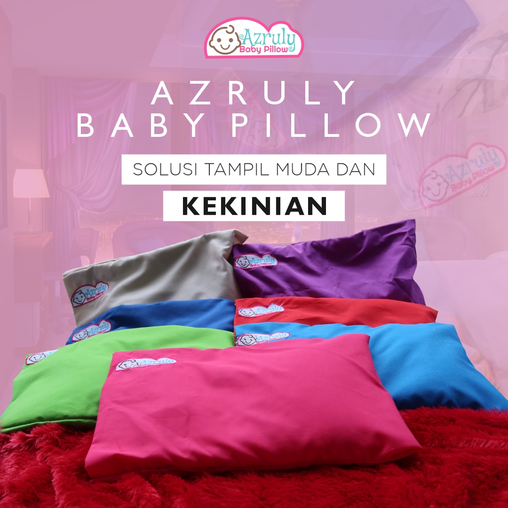 Azruly Baby Pillow + Booster Asi - Bantal Anti Peyang 100% Kulit Kacang Ijo Opsimom | 2 PCS