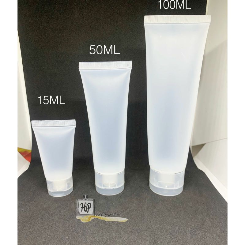 Botol Tube Kosong 15ml 50ml 100ml Doff Botol Kosmetik Remas Fliptop Premium