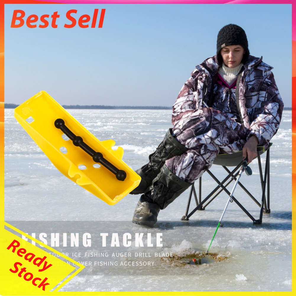 Winter Ice Fishing Tools Hand Spiral Drilling Ice Punch Drill Head Cover