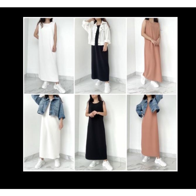 LONG DRESS INNER / SPAN DRESS RAJUT PREMIUM / MAXI DRESS WANITA  / INNER DRESS RAJUT / PAKAIAN RAJUT PANJANG / INNER KNIT DRESS