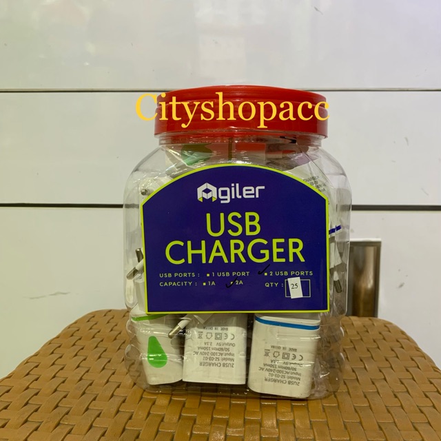 CHARGER 2USB 1 TOPLES CHARGER AGILER 2A