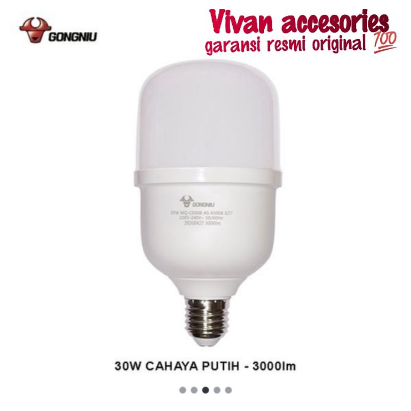 Goneo lampu LED GONGNIU bohlam 30watt E27 putih garansi