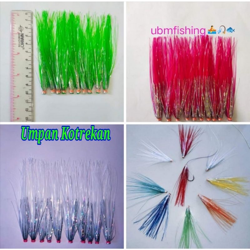 50PCS Umpan Bulu Sumatera✓ Umpan Kotrekan✓ Umpan Assist hook✓Umpan Rawi✓ Umpan Sabiki✓ Umpan Tuna✓ U