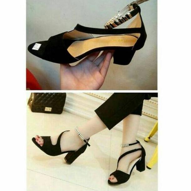 Hak Tahu Wanita YD40 / Sandal Hak Tahu Wanita Tali Lilit KT.01 "GND.10Jn22ᴹ"