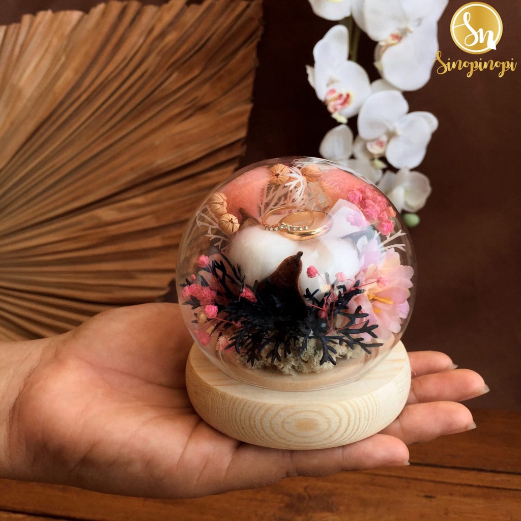 DAZZLE DOME BALL | KOTAK CINCIN GLASS | KADO NIKAH HADIAH ANNIVERSARY