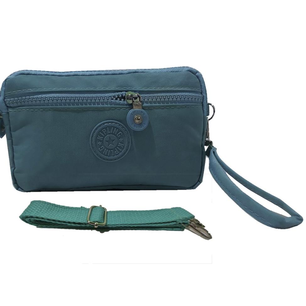 Stok Banyak VZ - Dompet Kipling 2in1 / Clucth / Pouch Hp Dan Bisa Selempang 4 Resleting Import High 