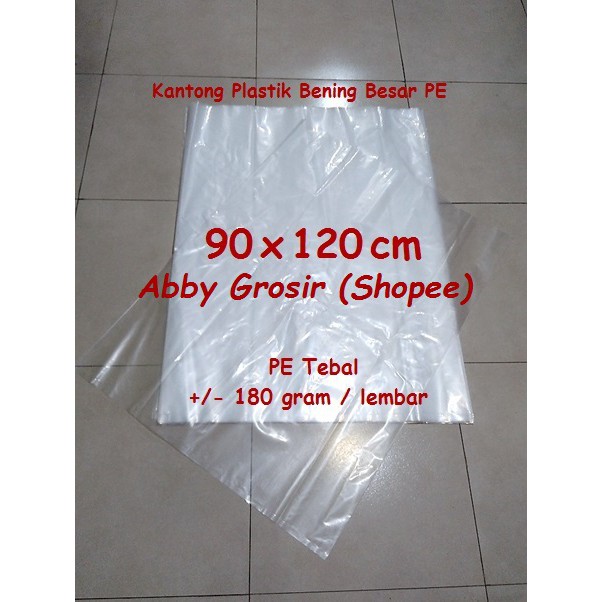 Jual Kantong Plastik Bening Besar 90x120 Cm Pe Tebal Kantong Sampah 90 X 120 Cm Putih 3060