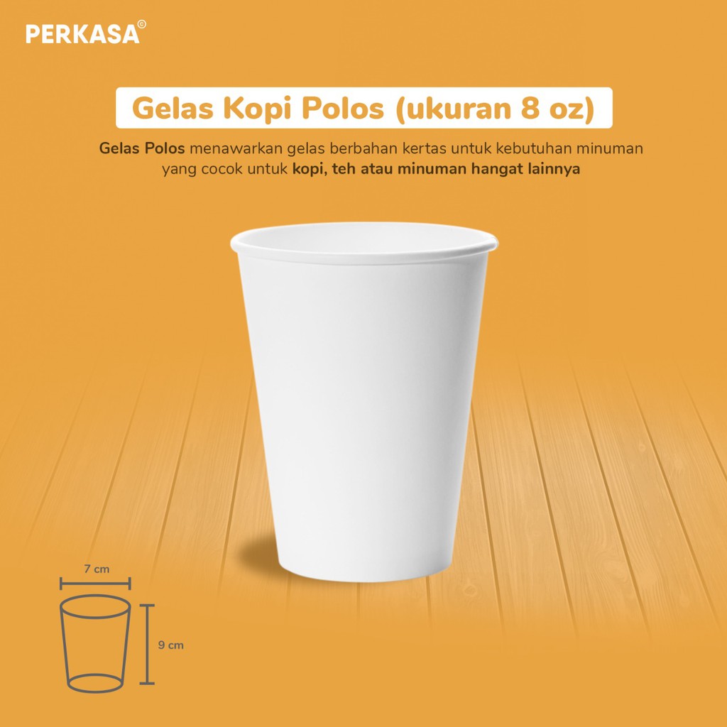 Jual Paper Cup Polos 8 Oz Isi 50 Gelas Kertas Gelas Kopi Polos Ukuran 8 Oz Murah Terlaris 6335