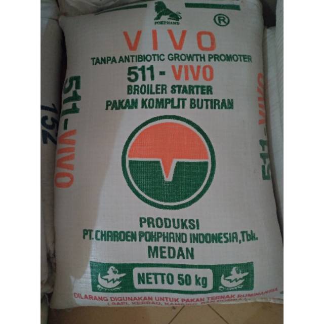 511 VIVO BROILER STARTER PAKAN AYAM / BEBEK / UNGGAS, REPACK 1kg