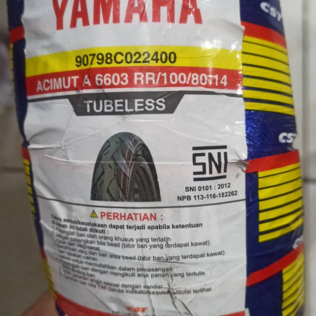 Ban tubles 100/80-14 acimut cst ban blk fino beat vario cst yamaha