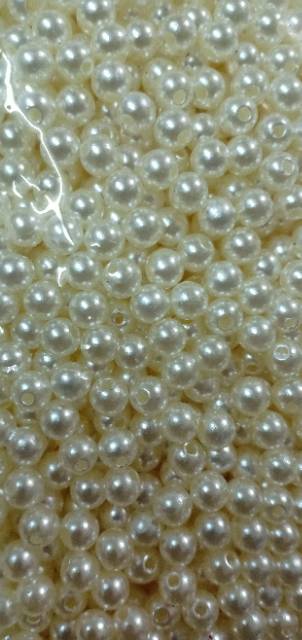 Mutiara jahit AAA 4mm  putih atau bw Premium per pon berat 450gram