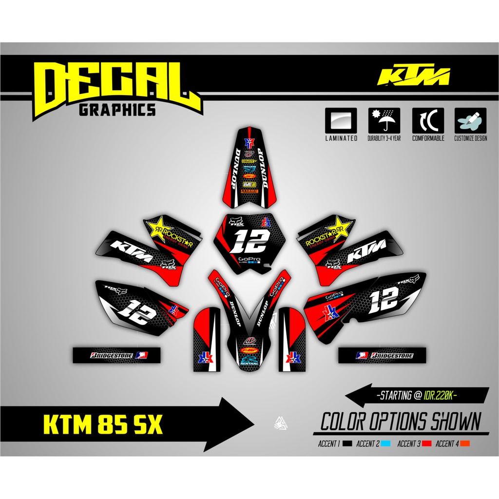 DECAL KTM 85 SX