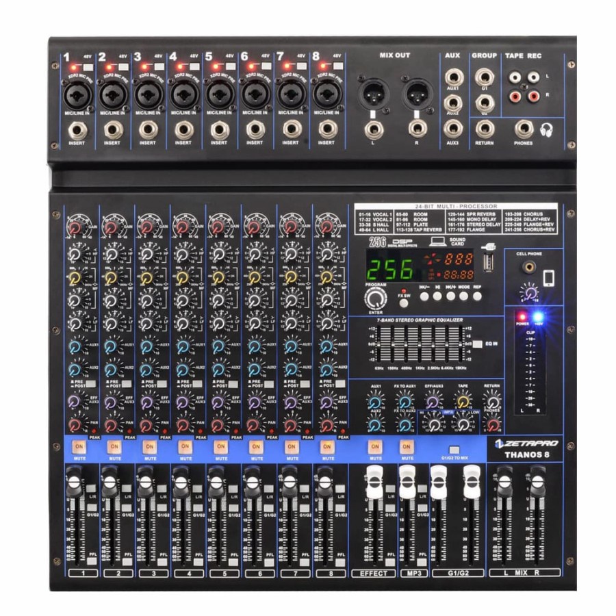 Mixer Audio ZETAPRO THANOS 8/THANOS8  0riginal 8 Channel TERBAIK