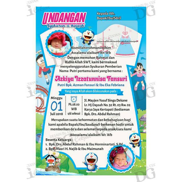 47+ Contoh Undangan Aqiqah Dan Selapan Gratis