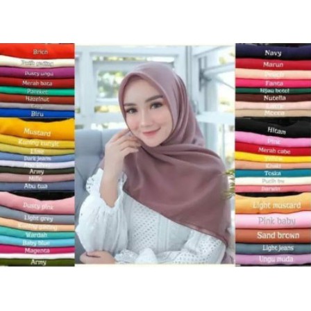 JILBAB PERSEGI BELLA SQUARE POLLYCOTTON ORIGINAL 50 WARNA DAILY HIJAB KERUDUNG BELLA SQUARE HIJAB SEGI EMPAT JILBAB PERSEGI HARGA MURAH BISA COD