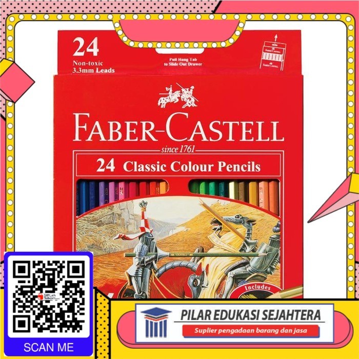 

COLOUR PENCIL / PENSIL WARNA FABER CASTELL 24 WARNA CLASSIC MURAH